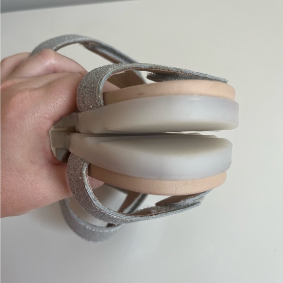 Naturino Jemes NEW SILVER GLITTER LEATHER SANDALS size 2.5-3 Little Girl - Picture 13 of 14